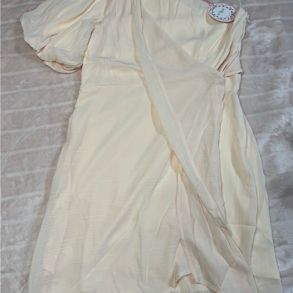 Umgee Soft Peach One Shoulder Dress - Picture 2 of 2